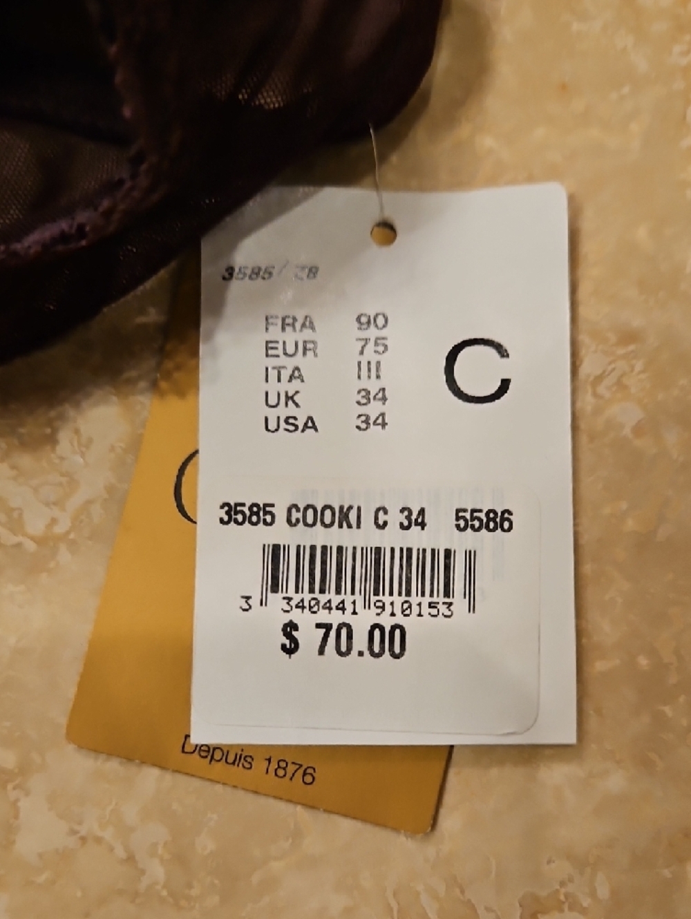 NWT Chantelle Brown Underwire Bra - Picture 3 of 6